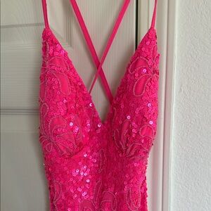 Elegant Pink Sequin Women's dress by Scala